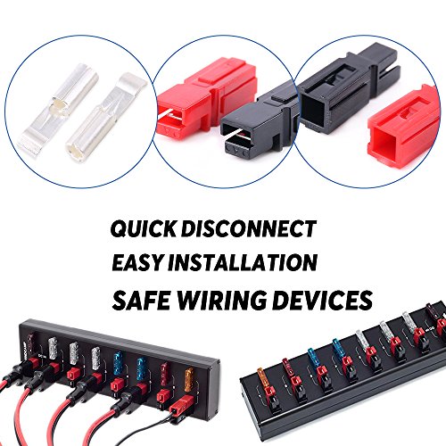 Glarks 20 Pair 30Amp Quick Disconnect Power Terminals Connectors, Red Black Quick Connect Battery Connector Modular Power Connectors Set #TOP4
