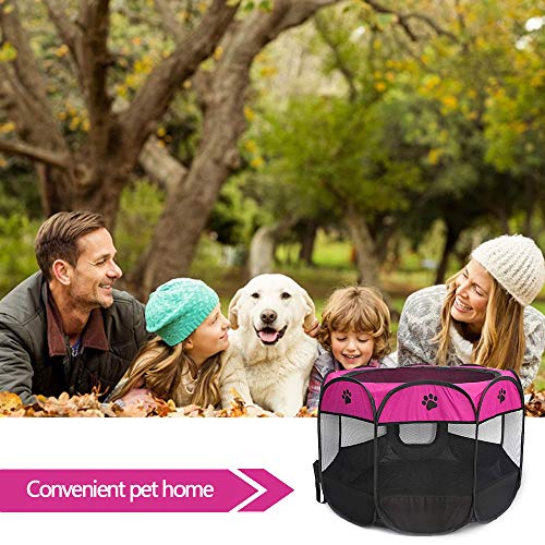 image for BEIKOTT Portable Pet Playpen, Dog Playpen Foldable Pet Exercise Kennel