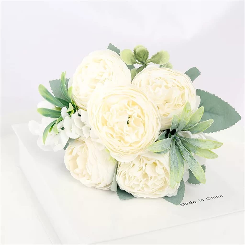 XDLEDMKIZ 30cm Rose Silk Peony Artificial Flower Pink Living Room Garden Wedding Decoration Fake Flowers Interesting