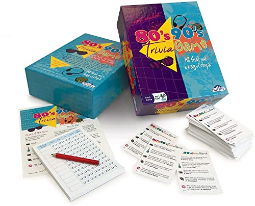 80’s 90’s Trivia Party Game (Amazon Exclusive) – Contains 1,000 Questions - 2 or More Players for Ages 12 and up by Outset Media.