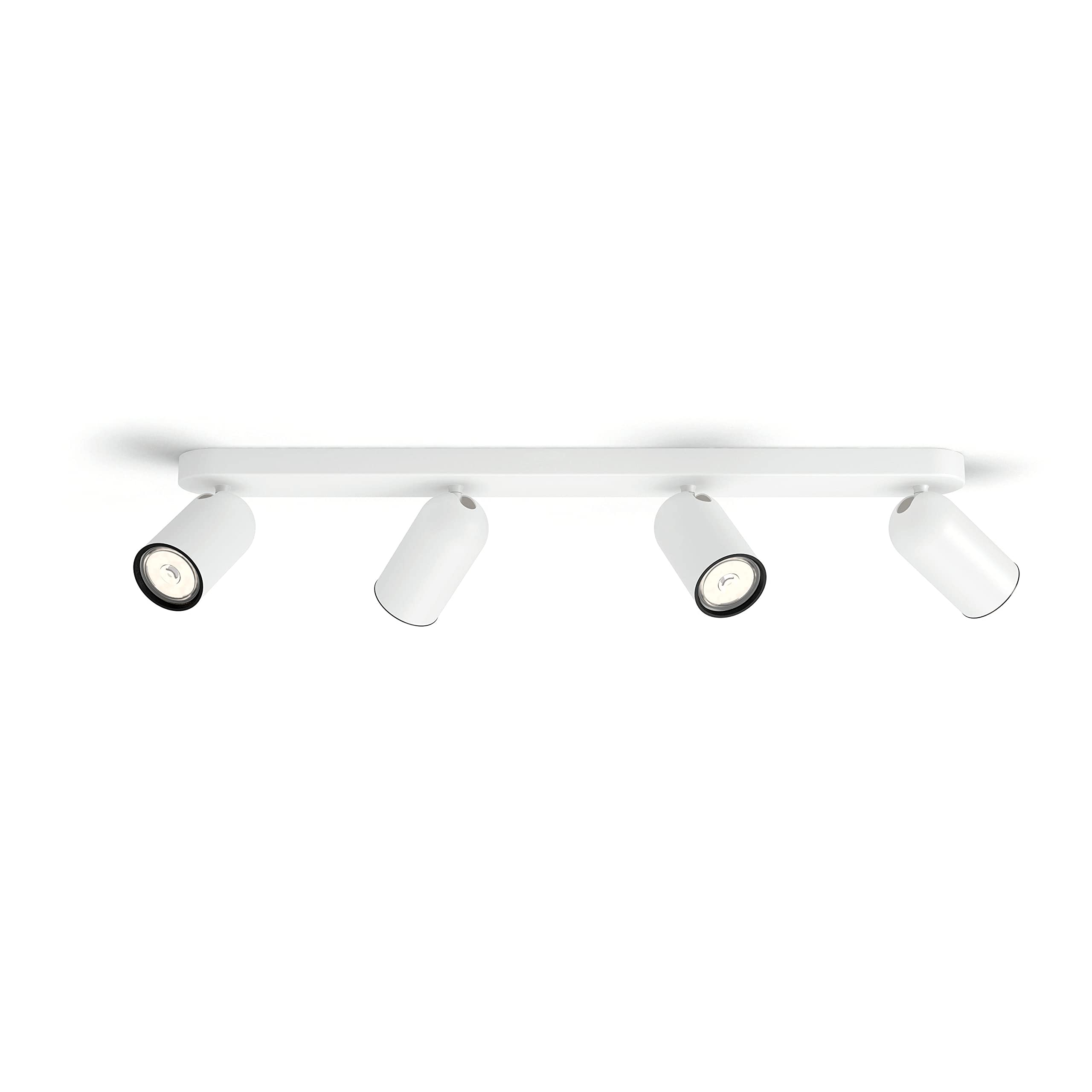Philips Hue Pongee Foco (Blanco) - 4 luces - Blanco/Color | Foco de techo - GU10 - Hue White and Color Ambiance