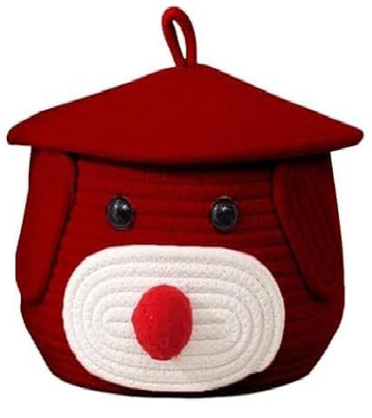 JK Enterprises Multi-Purpose Cute Jute Basket with Lid Storage Baskets for Bathroom Living Room & Kitchen Organiser (Pink) Size 11X11 inch (Red Matka) JK Enterprises Multi-Purpose Cute Jute Basket with Lid Storage Baskets for Bathroom Living Room & Kitchen Organiser (Pink) Size 11X11 inch (Red Matka)