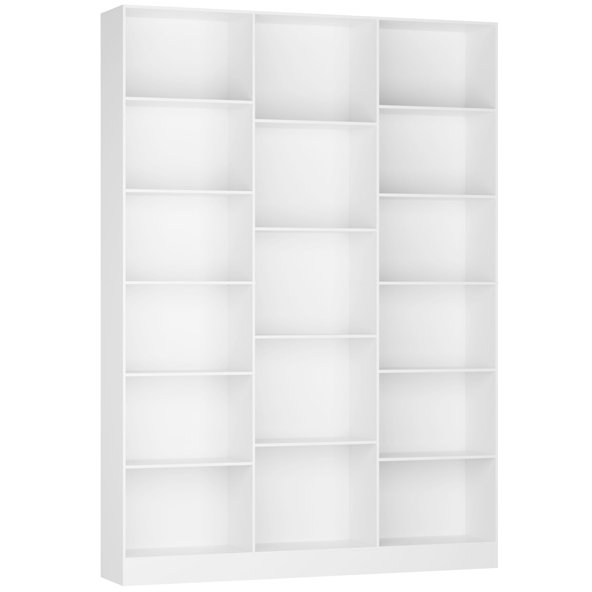 FirFurd Bibliothèque 188cm Bibliotheque avec 17 Étagères de Rangement Bibliotheque Meuble de Rangement pour Salon Bureau Cuisine Chambre 149x23.5x188cm Blanc