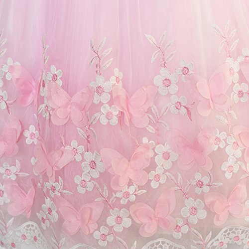 Sunny Fashion Flower Girl Dress One Shoulder Lace Embroidered Flower Pageant4