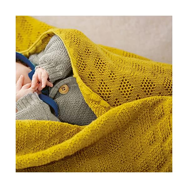 Disana Woll-Babydecke Curry – Bild 3