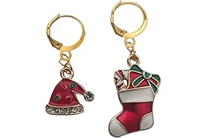 Mesmerizing Mismatched Santa Hat Earrings