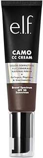 e.l.f. Camo CC Cream | Color Correcting Full Coverage Foundation with SPF 30 | Rich 660 N | 1.05 Oz (30g)
