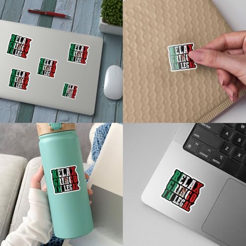 Image of 3Pcs Relax Gringo Im Legal Sticker, Relax Gringo I'm Legal Sticker for Car, Relax Gringo Calcomanias De Mexico Funny Immigrant Calcomanias Mexico Mexican Cactus Stickers for Truck Car Helmet (N7)