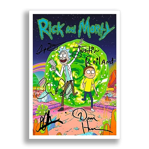 Memorabilia Rick & Morty Cast Signed Autograph Autographed A4 Poster Photo Print Photograph Picture TV Show Series Season Framed DVD Boxset Gift & (A4 POSTER ONLY)