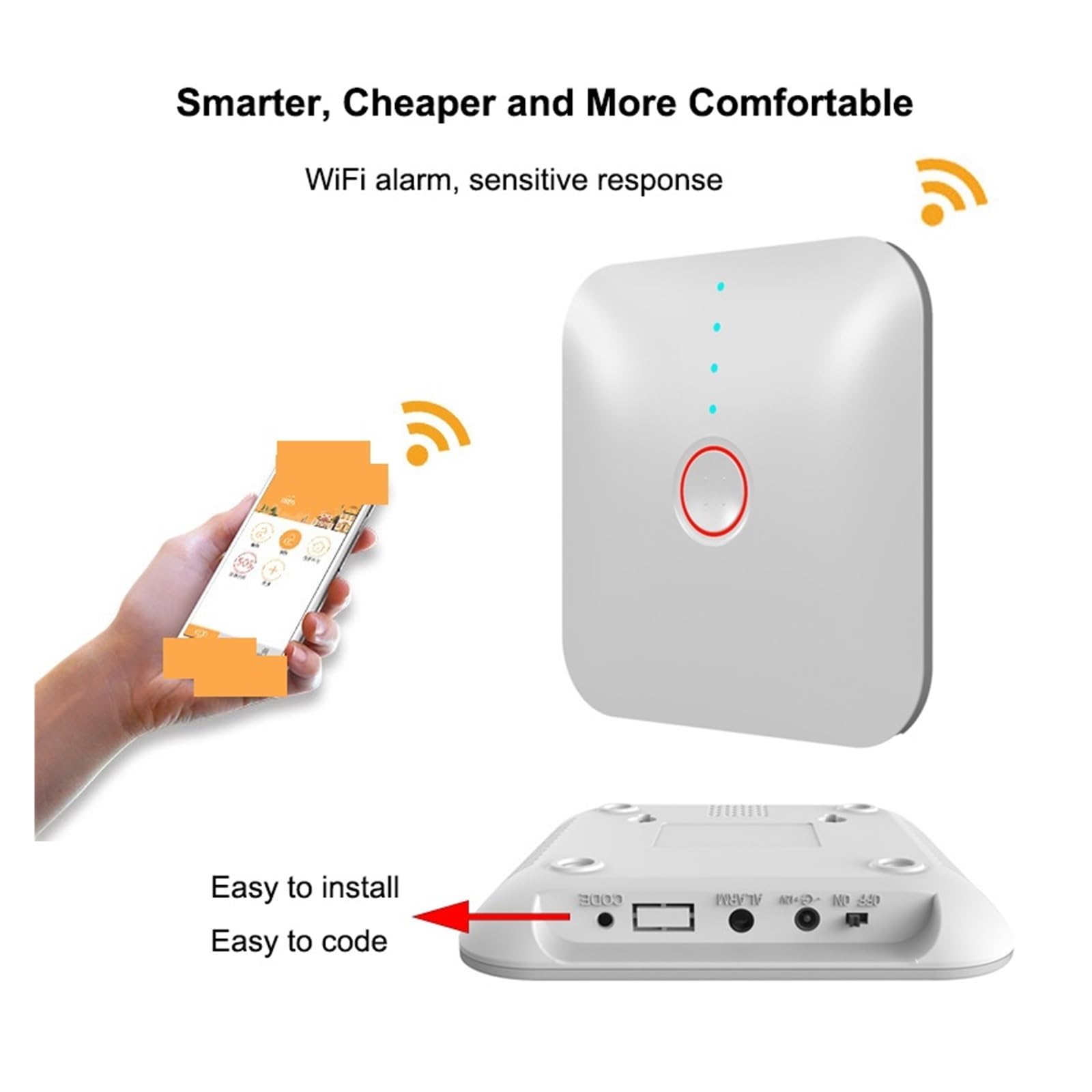System alarmowy do zabezpieczenia domu, Inteligentny Alarm Inteligentny 2.4G Alarm Bezpieczeństwa W Domu System Antywłamaniowy Czujnik Drzwi Czujnik Ruchu 433MHZ Zestaw Bezpieczeństwa W Domu dla domu,