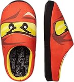 Lego Ninjago Hausschuhe für Jungen und Mädchen. Kinderschuhe mit Gummisohle, weich gepolstert.