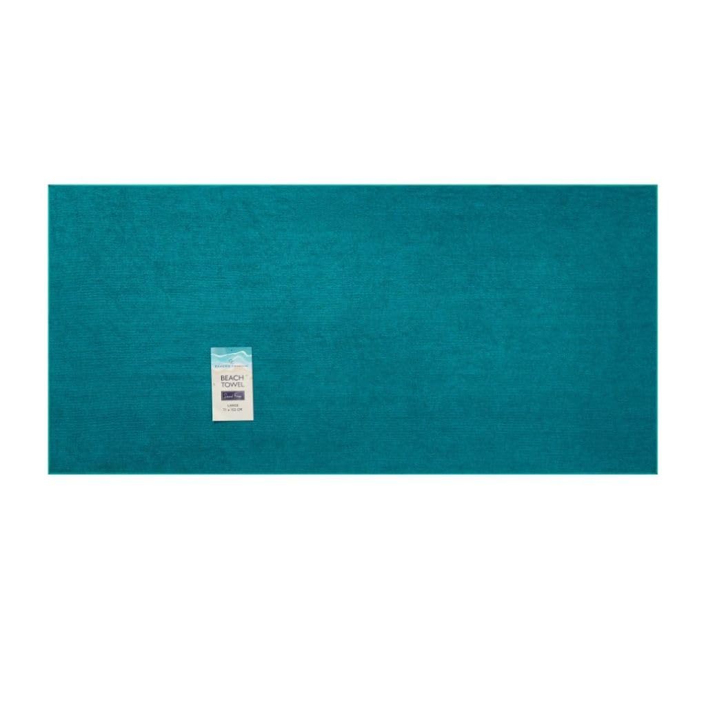 Bedding Home Large Microfibre Beach Towel | Lightweight Sand Free Quick Dry Towels for Adults | Fast Drying Teal Extra Large Jumbo Beach Towels | 71x152cm (Teal Towel)