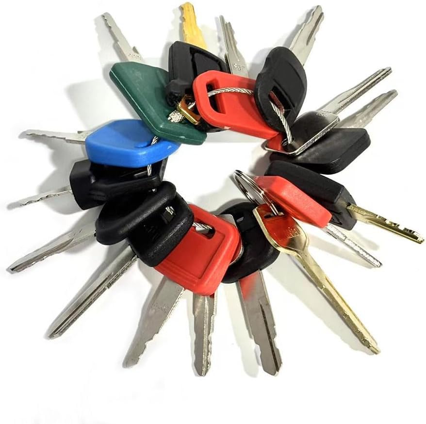 16 key Construction Machine Operator Ignition key set/Heavy Equipment Keys Master Set