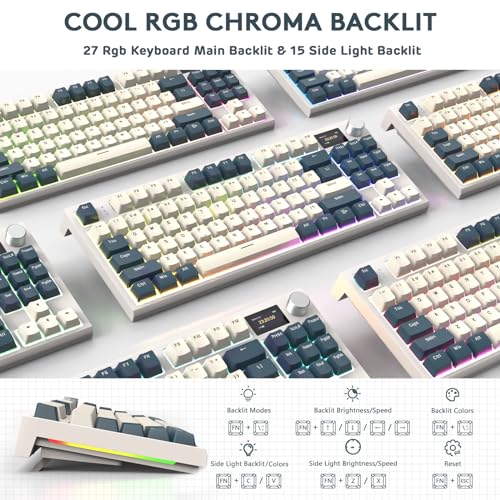 Clavier mécanique ATTACK SHARK K86 sans fil 75% RVB QWERTY avec écran TFT - 6