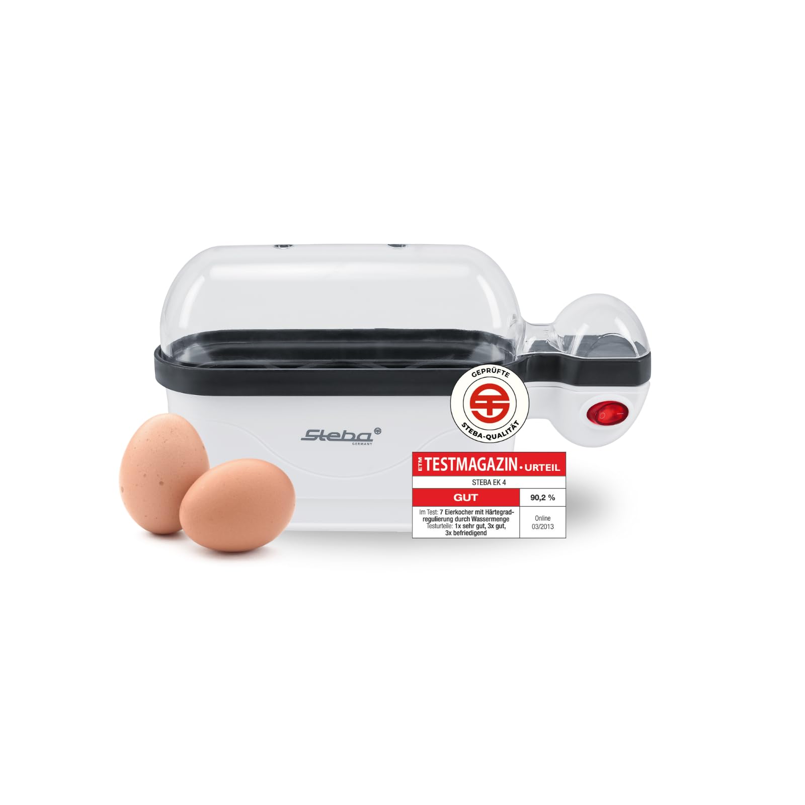 STEBA EK 4 CUECEHUEVOS 3 HUEVOS 350 W NEGRO, BLANCO