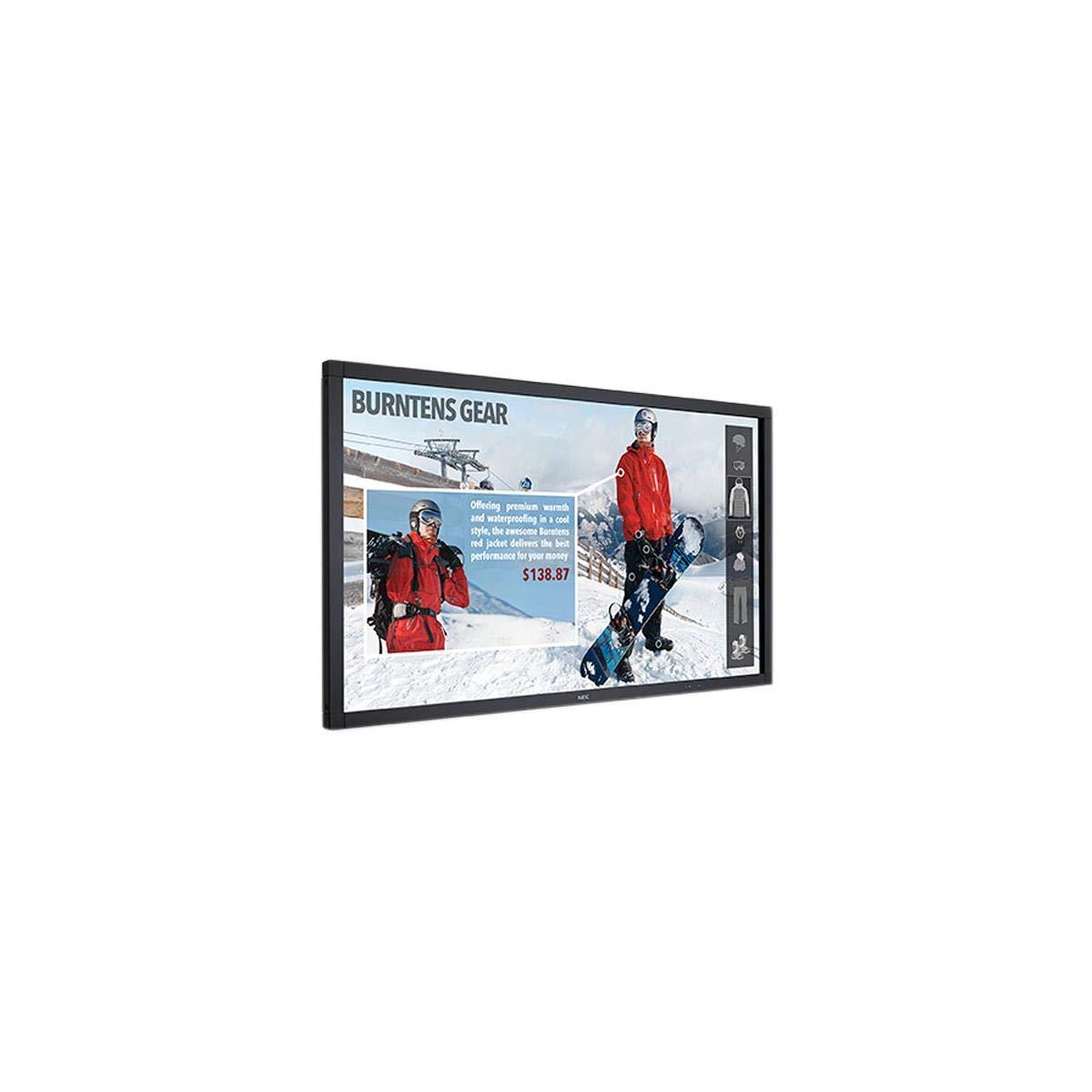 NEC46" LED-Backlit Ultra-Narrow Professional-Grade Large-Screen Display - X464UNV-3