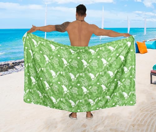 HAPPY BAY Men's Sarong Wraps Bath Swim Pareo Beach4