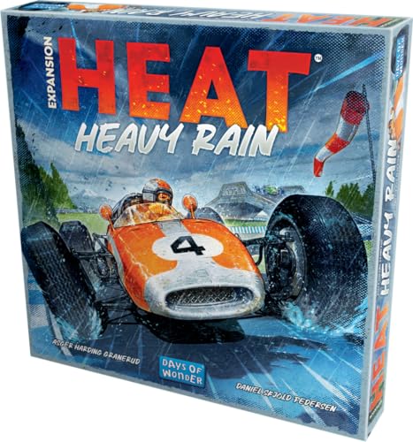 Image of Asmodee Heat: Heavy Rain Board Game Expansion - New Japan & Mexico Tracks, Intense Car Racing Strategy Game, Fun Family Game for Kids & Adults, Ages 10+, 1-7 Players, 60 Min Playtime