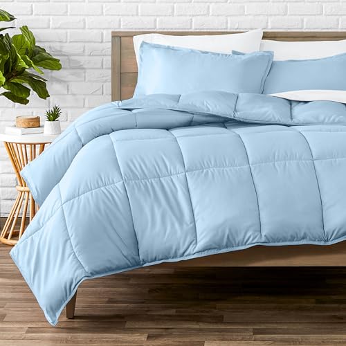 Image of Bare Home Comforter Set - Full Size - Ultra-Soft - Goose Down Alternative - Premium 1800 Series - All Season Warmth (Full, Light Blue)