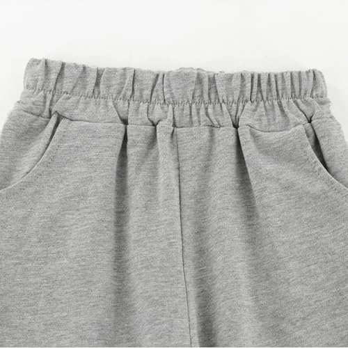 Image of Toddler Boys or Girls Fall Winter Outfits Long Sleeve Plain Crewneck Sweatshirt and Jogger Pants Set for 12 M- 13 Y