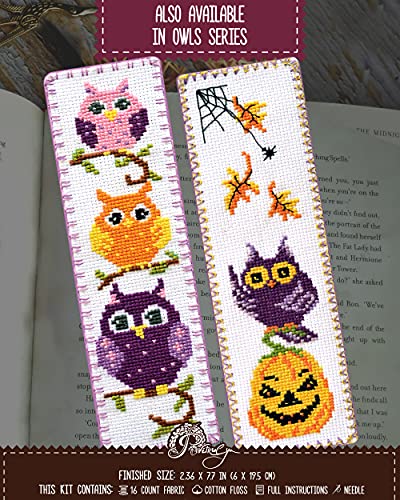 Povitrulya Counted Cross Stitch Kit - Diy Kits For Adults Or Kids - Funny Embroidery Bookmark - Easy To Use - Craft Collection - Owls #TOP4
