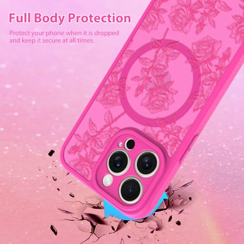 Coque iPhone 15 Pro Max antichoc mate anti-traces rose à tournesols - 2