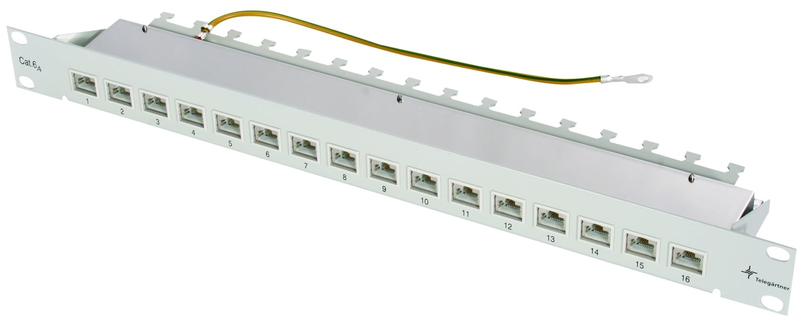 Telegrtner Patch Panel Cat 6A 16-Port Shielded
