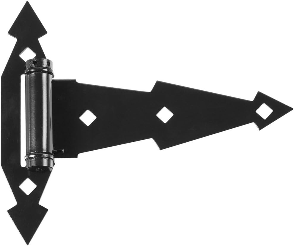 National Hardware N165-472 846 Ornamental Spring T Hinges in Black, 7 , 2 piece