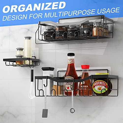 Shower Caddy,Adhesive Shower Organizer,Rustproof Stainless Steel Shower Shelves,Shower Shelf For Inside Shower, No Drilling Rustproof Bathroom Shower Caddy Basket Shelf With Soap Holder And 4 Hooks #TOP3