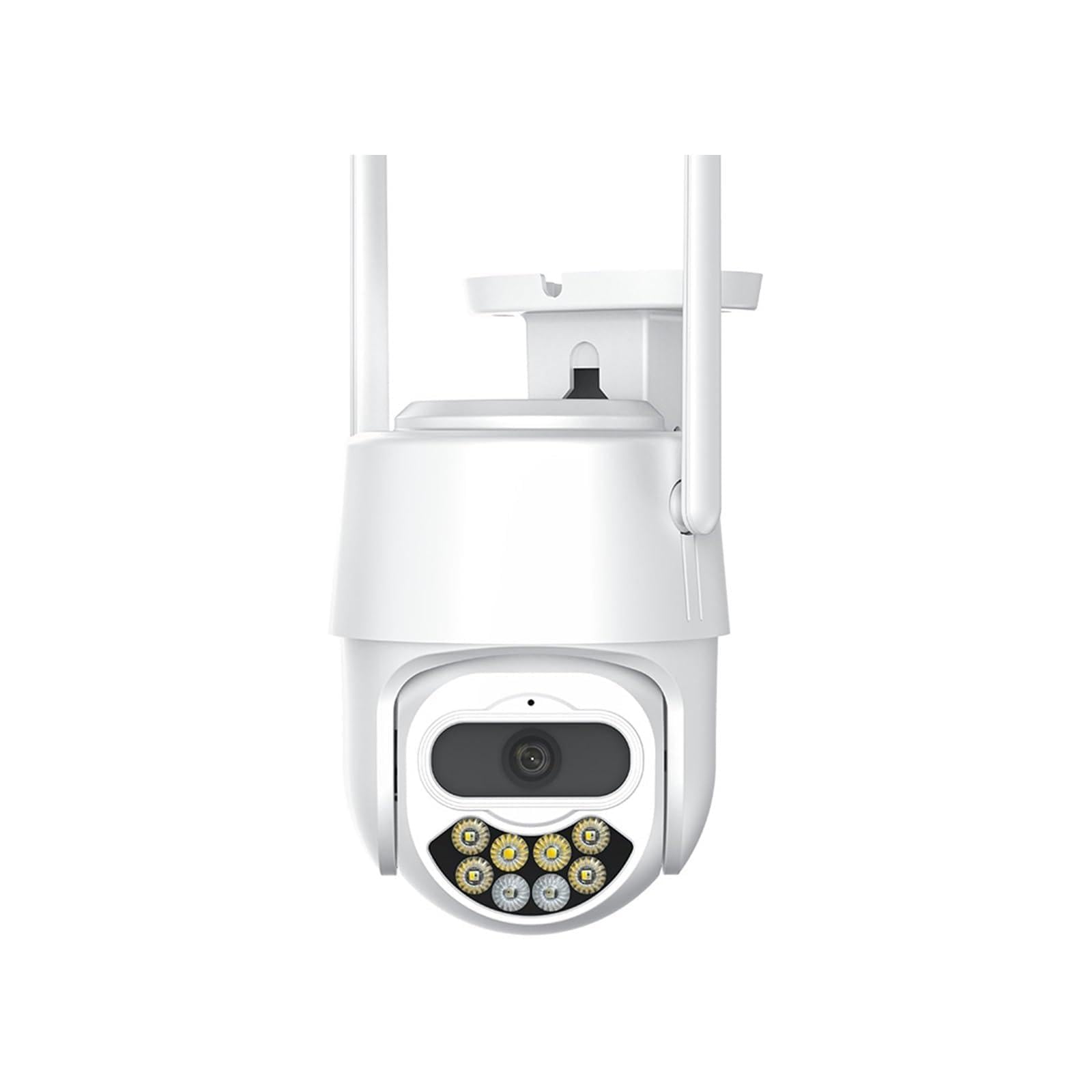 Kamera bezpieczeństwa, Kamera IP Wi-Fi 8MP 4K HD 8X Zoom podwójny obiektyw zewnętrzna kamera bezprzewodowa 4MP bezpieczeństwo AI wykrywanie człowieka CCTV dwukierunkowa audio(1080P NO SD Card)
