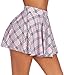 Avidlove Women's Stretchy Flared Skater Skirt Tennis School Uniforms A Line Mini Short Skirt White M