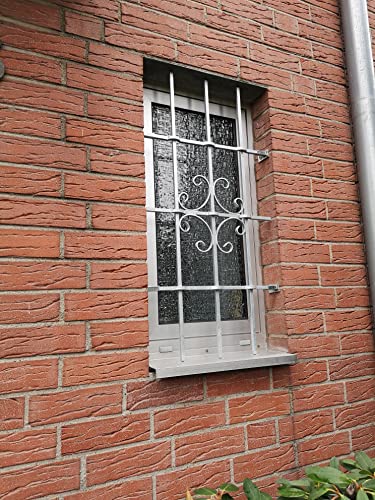 SIXONE Fenstergitter Luna 1140 x 690 mm Einbruchsschutz Sicherheitsgitter Feuerverzinkt