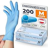 ISC Hygiene & Safety Nitrilhandschuhe M, Einweghandschuhe, Einmalhandschuhe, Kochhandschuhe...