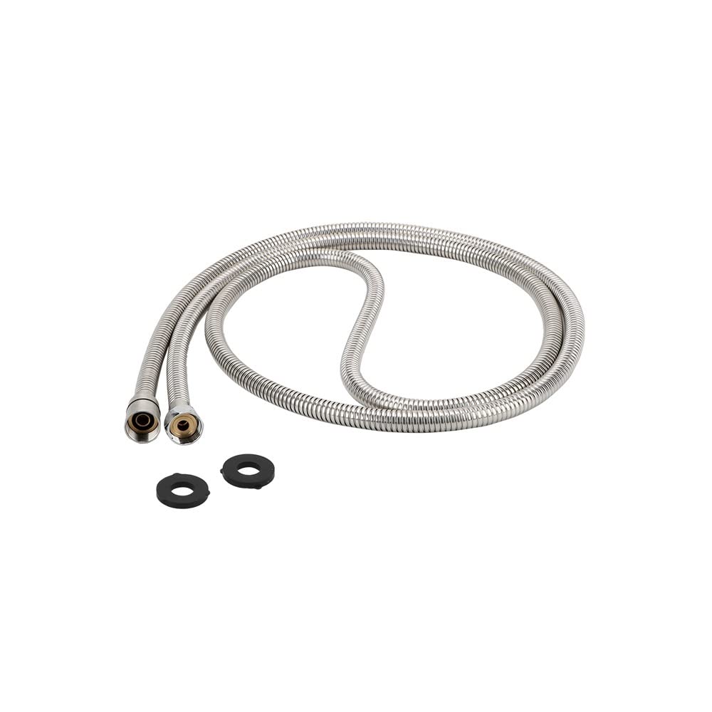 Lkfjnhepf 1.2M Stainless Steel Shower Hose High Pressure Shower Hose Plumbing For Bathroom Accessories Pvc Flexible Handheld Anti Winding Gi/2 Universal(1.2M Stainless Steel)