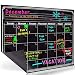 Bigtime Magnetic Refrigerator Calendar Dry Erase Black Chalkboard Board Design | Monthly for Kitchen Fridge| Use w/ Wet Wipe Fluorescent or Neon Markers