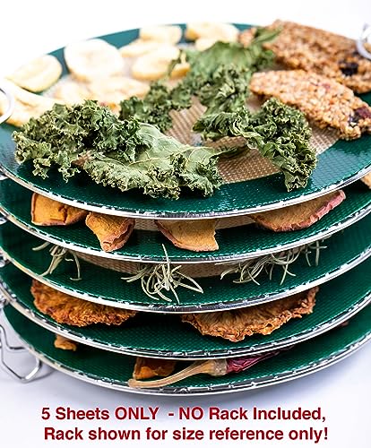 5 Dehydrating Sheets Compatible With Ninja Foodi Dehydrator - 8" Circle Non Stick Drying Herbs Chips Fruit Leather Jerky Food Liner Mats Pressure Cooker #TOP2