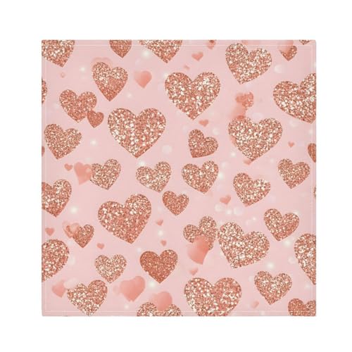 Servilletas de tela patrón corazón set 6 unidades miniatura 1