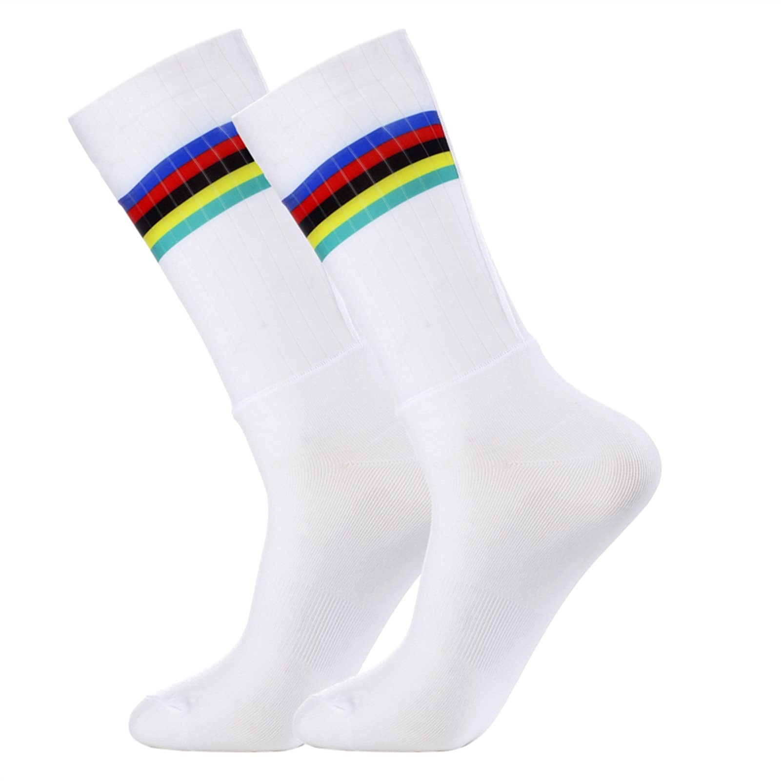 Calcetines de Ciclismo Transpirables Hombres Anti Deslizamiento sin Fisuras Aero Bike Wearproom Traying Calcetines
