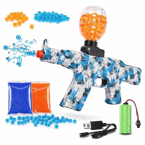 Image of Amitasha Rechargeable Gel Blaster Gun with 10,000 Gel Beads - Electric Automatic Shooting Toy for Kids & Adult, Battery Operated Blaster with USB Charging