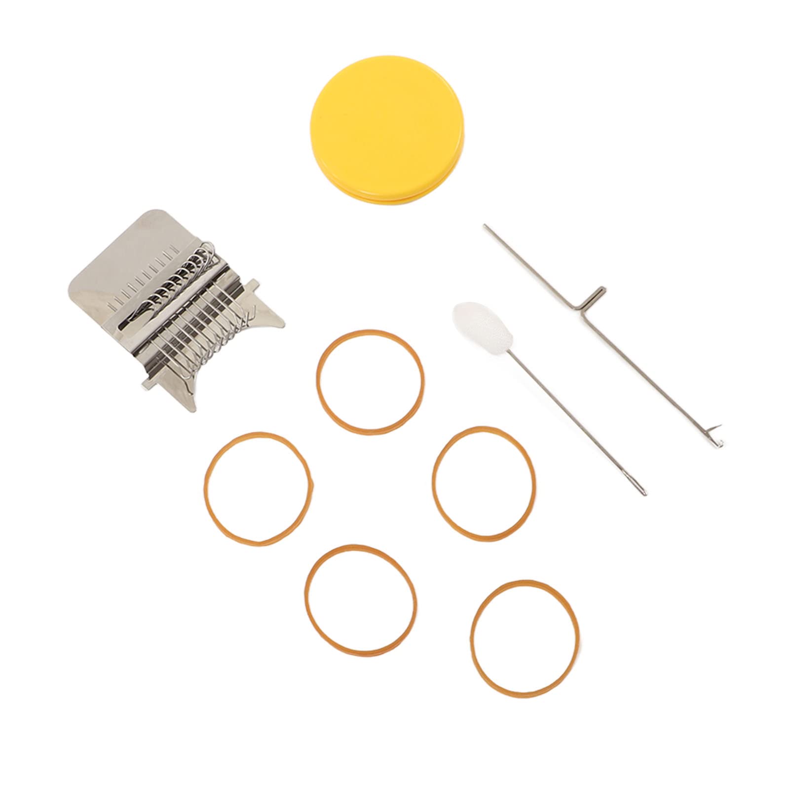 Jeanoko Uniquely Designed High Speed Knitting Alarm Machine, with Metal Strap Hook and Plastic Disc, Function: Sewing Helper, Create Various Patterns (10 Pins)