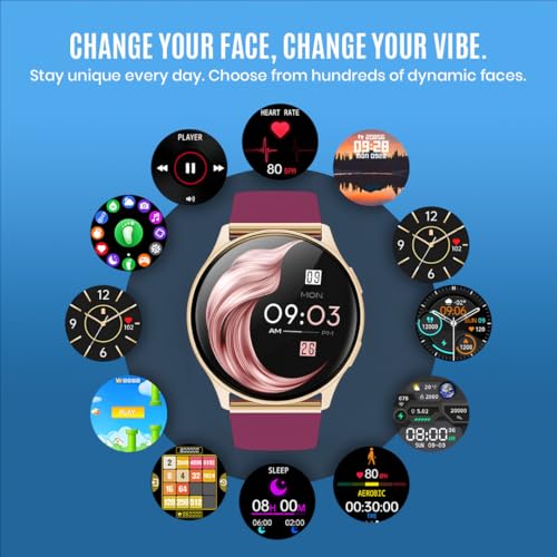 Image of GameSir Active 5 Smart Watch AMOLED Display 1.3 inch Screen, 360 * 360 Resolution, IP68 Waterproof with Multiple Watch Faces Bluetooth Calling Round Dial Smartwatch for Men & Women (Maroon)