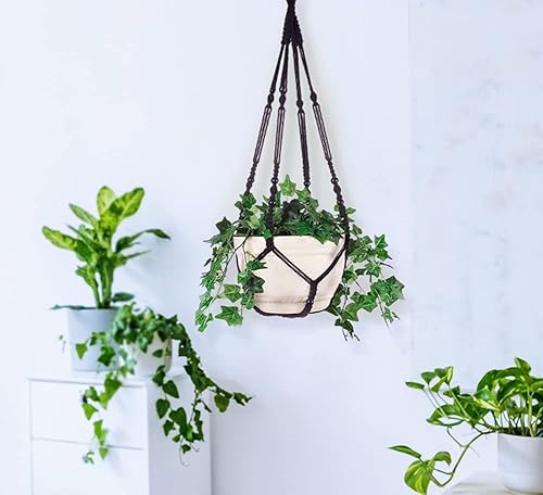 Shineloha 43 Inches Macrame Plant Hanger Large For Up To 12 Inch Pot (Extra Long & Big) + Swag Hook thumb #6