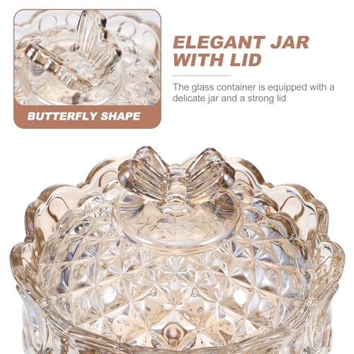 Bocal en verre 280ml marron avec couvercle hermétique, boîte de rangement compacte - 4