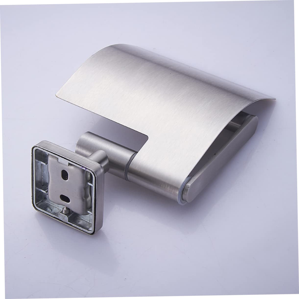 TOPBATHY Soporte para Rollos de Papel de Acero Inoxidable 304, Acabado Cepillado Plateado, Diseño Curvo Antideslizante, Adecuado para Baño y Cocina, Accesorio Colgante Práctico