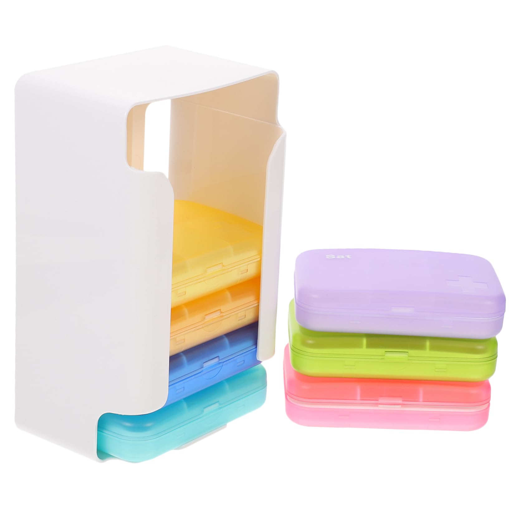 1ensemble Pilulier Semainier Portable Avec Compartiments Amovibles Organisateur De Pour Voyage Et Maison Boîte à Pratique Et Pour Semaine De Soins