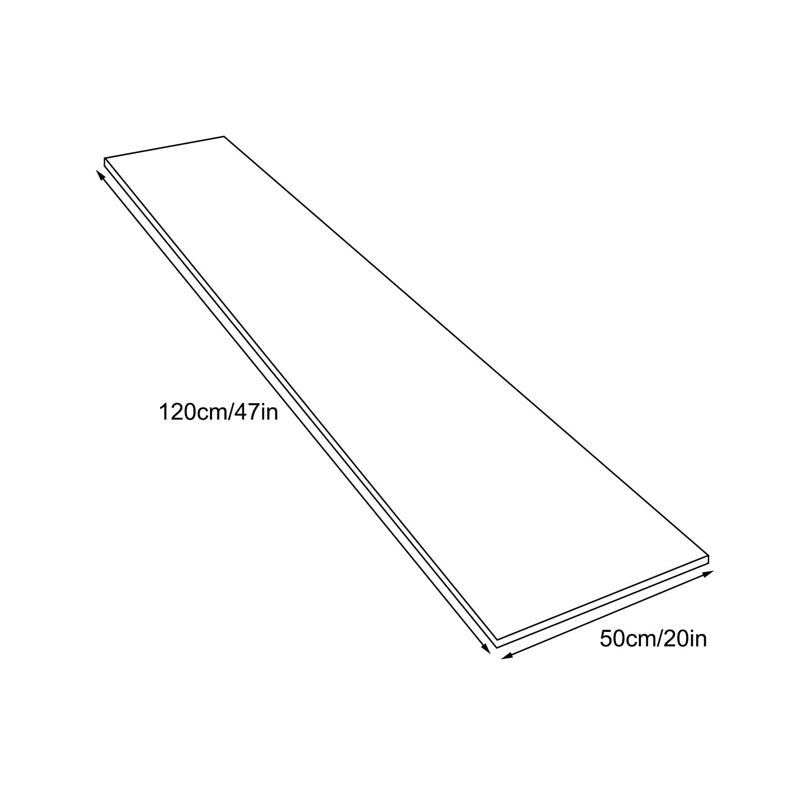 Tapis de Rebord de Fenêtre à Motif Floral, Tapis de Protection Antidérapant Décoratif Découpable, pour la Cuisine, Le Salon de Thé ou comme Chemin de Table(White,50 * 120cm/20 * 47in)