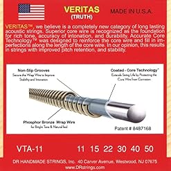 DR String VTA-11 Veritas Jeu de cordes pour guitare acoustique - Les Beatles, Paul McCartney, John Lennon, RIngo Starr, George Harrison DR String VTA-11 Veritas Jeu de cordes pour guitare acoustique – Image 3