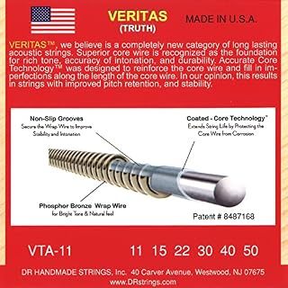 DR String VTA-11 Veritas Jeu de cordes pour guitare acoustique - Les Beatles, Paul McCartney, John Lennon, RIngo Starr, George Harrison DR String VTA-11 Veritas Jeu de cordes pour guitare acoustique – Image 3