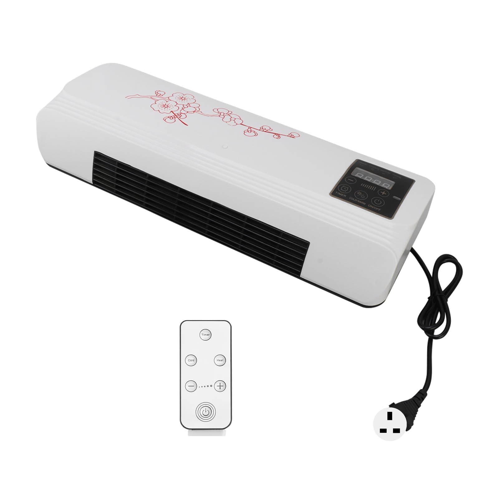 BOodLo Wall Mounted Air Conditioner Heater,Portable Air Conditioners,Electric Air Cooler with Remote for Room Home Office,White