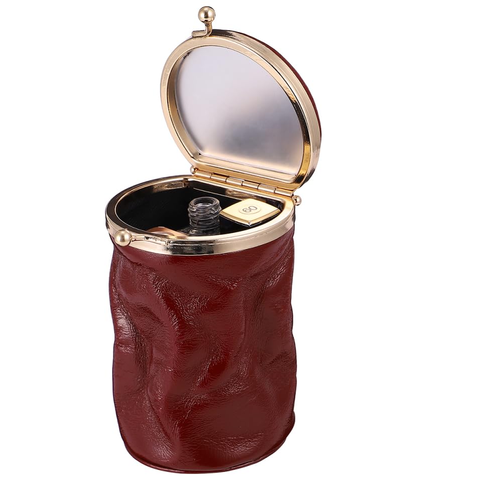 Mini neceser vintage con espejo interior para llevar cosméticos y objetos pequeños